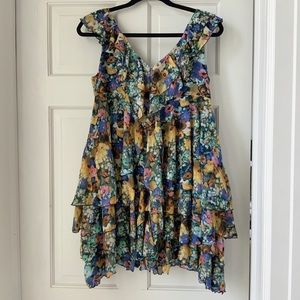 Tiered Flowing Floral Summer Dress